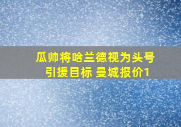 瓜帅将哈兰德视为头号引援目标 曼城报价1